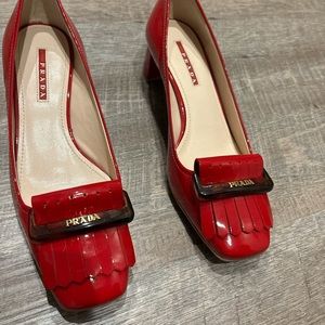 Prada patent leather pumps